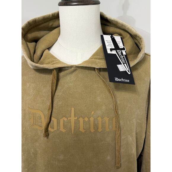 NEW Doctrine Sandstone Brown Tan Sweatshirt Signature Hoodie Size XL Msrp $125 - Picture 2 of 2